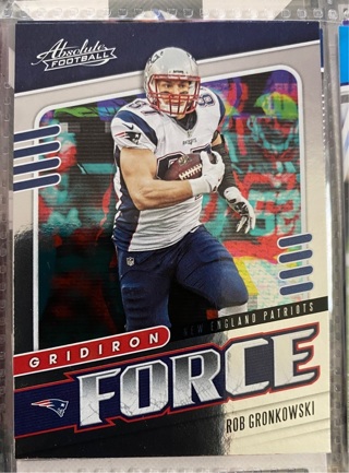 2019 Panini Absolute Gridiron Force #15 Rob Gronkowski New England Patriots