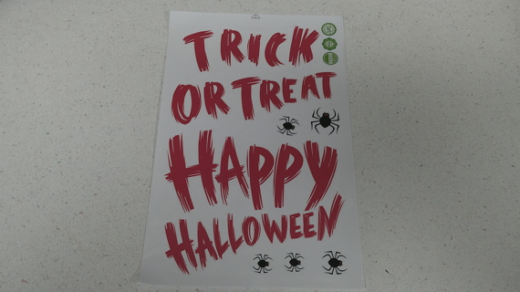 Happy Halloween Trick or Treat WINDOW CLINGS