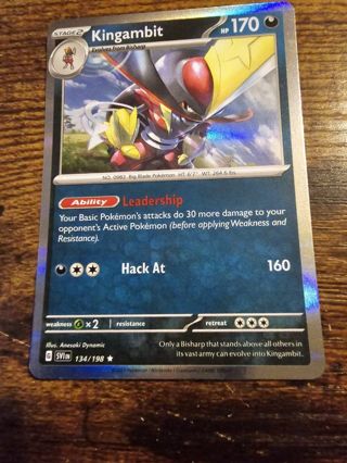 Pokemon kingambit holo rare card 134/198