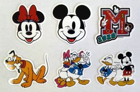 Six Disney Mickey Mouse And Friends Vinyl Stickers #4