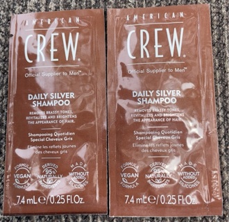 2 American Crew Daily Silver Shampoo samples 