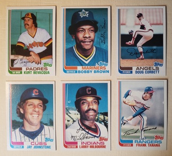 1982 Topps Traded 6 different Cards - All Listed