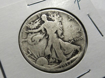 ★★ 1917 WALKING LIBERTY HALF DOLLAR VG ★★ **90% SILVER**