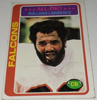 ♨️♨️ 1978 Topps Rolland Lawrence All Pro Football card # 490 Atlanta Falcons  ♨️♨️ 