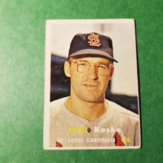 1957 - TOPPS EXMT - NRMT BASEBALL - CARD NO. 363 - EDDIE KASKO - CARDINALS