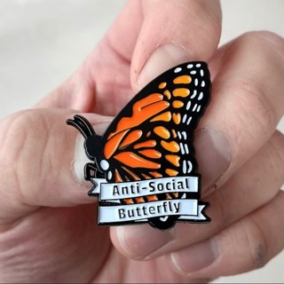 Anti-Social Butterfly Pin