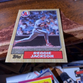 1987 topps Reggie Jackson baseball card 