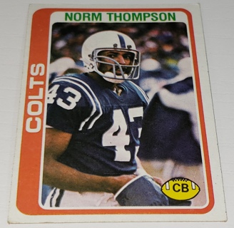 ♨️♨️ 1978 Topps Norm Thompson Football card # 29 Baltimore Colts ♨️♨️ 