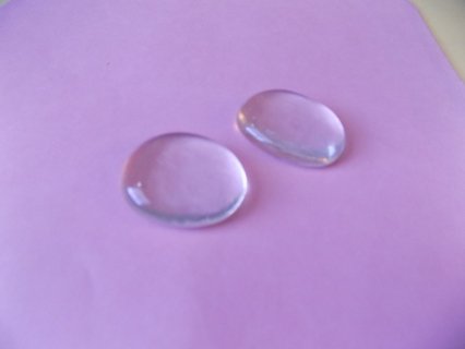 Two  1 1/2 i nch round clear flat back glass embellishments