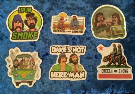 6 - "CHEECH & CHONG" STICKERS (1 Free Sticker)