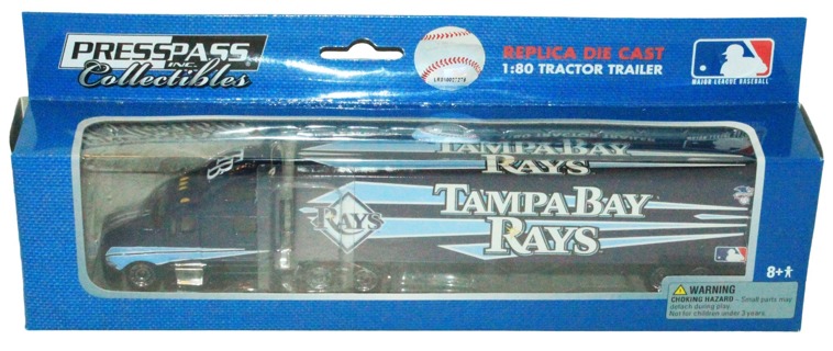 Vintage Tampa Bay Rays MLB Baseball 1:80 Diecast Toy - Semi Truck Vehicle 2009