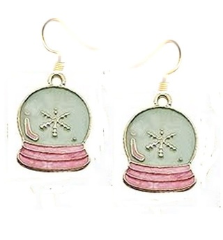 GP ENAMEL SNOW GLOBE EARRINGS (PLEASE READ DESCRIPTION