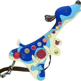 Kid's Electronic Toysmith B.Woofer Guitar Toy Instrument Electric Acoustic Modes (Hound Dog Guitar)