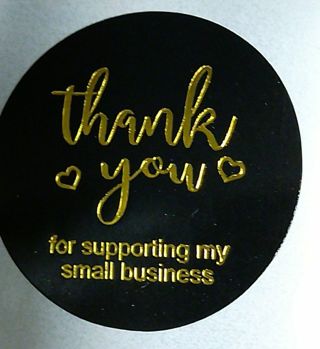 ⭐SPECIAL⭐(44) 1" 'thank you for supporting my small business' stickers