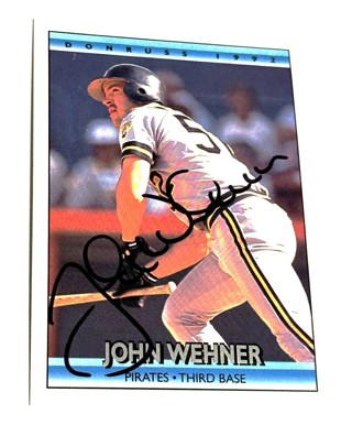 Autographed 1992 Donruss John Wehner Pittsburgh Pirates #731