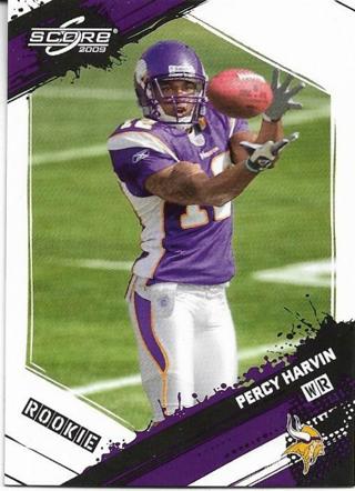 2009 SCORE PERCY HARVIN ROOKIE CARD