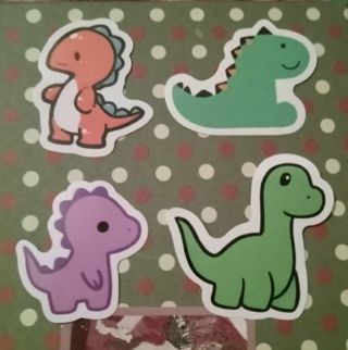 4pc Dinosaur stickers