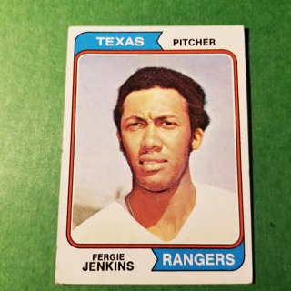 1974 - TOPPS EXMT - NRMT BASEBALL - CARD NO - 87 - FERGIE JENKINS - RANGERS