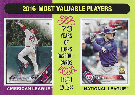 2024 Topps Heritage Mike Trout / Kris Bryant (2016 MVPs) #209