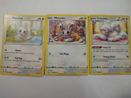 Pokemon SWSH Minccino and Cinccino (Rare) Set