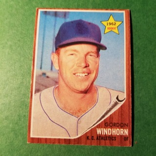 1962 - TOPPS NRMT+ BASEBALL CARD NO. 254 - GORDON WINDHORN  ROOKIE - A'S