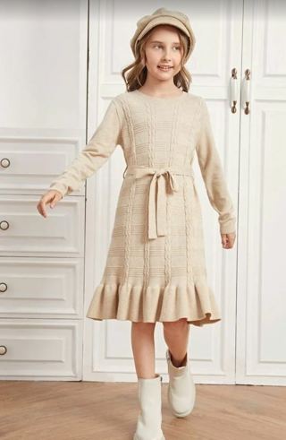 Stunning Brand New Knitted Girls Dress Size 11 Yrs