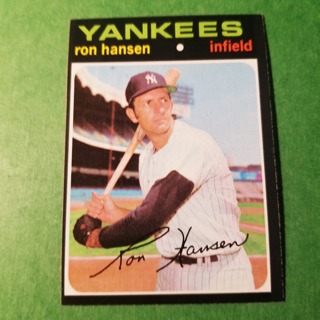 1971 Topps Vintage Baseball Card # 419 - RON HANSEN - YANKEES - NRMT/MT