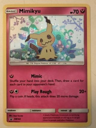 Mimikyu sm163 rare holo promo NM Pokemon