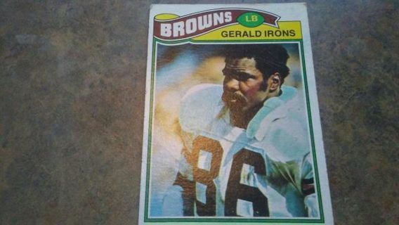 1977 TOPPS GERALD IRONS CLEVELAND BROWNS FOOTBALL CARD# 517