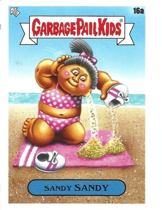 Brand New 2021 Topps Garbage Pail Kids Sandy Sandy Sticker From the Go On Vacation Set 