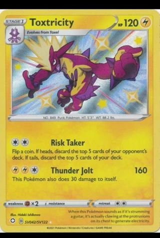 NM Secret Rare Baby Shiny Toxtricity SWSH Pokemon card TCG