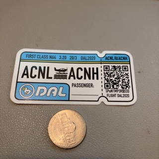 Australian Plane Ticket Themed Sticker