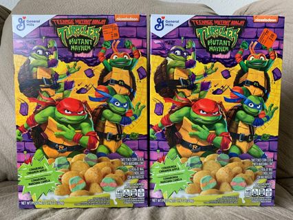 Teenage Mutant Ninja Turtles Mutant Mayhem Cereal Boxes