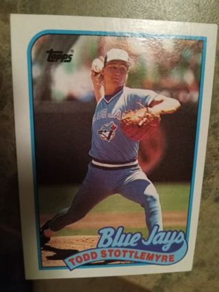 1989 TOPPS TODD STOTTLEMYRE TORONTO BLUE JAYS BASEBALL CARD# 722