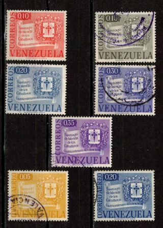 Venezuela 7 Stamps from Merida Issue 1958