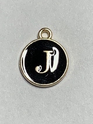 BLACK AND GOLD INITIAL LETTERS~#J1~FREE SHIPPING!