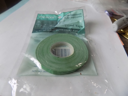 NIP Waterproof green floral tape 1/4 wide and 10 feet long