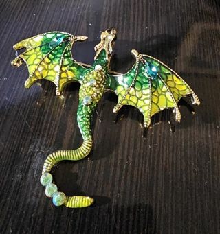 Green Dragon Brooch