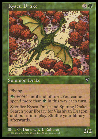 1996 Magic the Gathering Kyscu Drake Visions MTG 