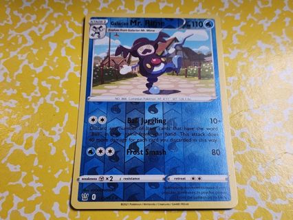 Pokemon Galarian Mr. Rine reverse holo 035/163