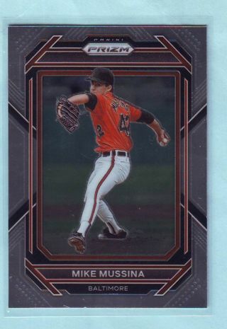 2023 Panini Prizm Mike Mussina Baseball Card # 271 Orioles