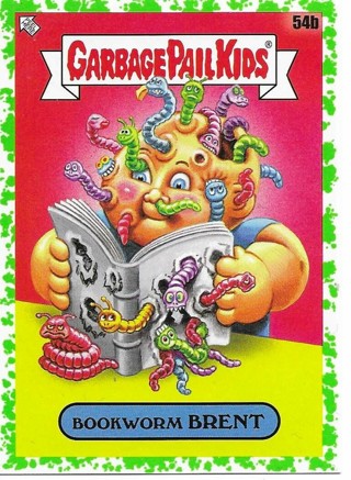 Brand New 2022 Topps Garbage Pail Kids Bookworm Brent Sticker From the Book Worms Set 