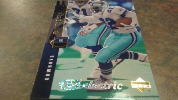 1994 UPPER DECK ELECTRIC EMMITT SMITH HALL OF FAMER DALLAS COWBOYS FOOTBALL CARD# 157