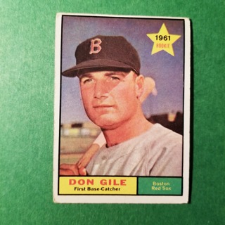 1961 - TOPPS EXMT - NRMT BASEBALL - CARD NO. 236 - DON GILE ALLSTAR ROOKIE- RED SOX