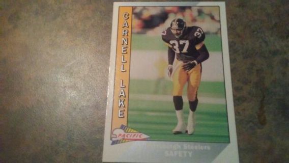 1991 PACIFIC CARNELL LAKE PITTSBURGH STEELERS FOOTBALL CARD# 426