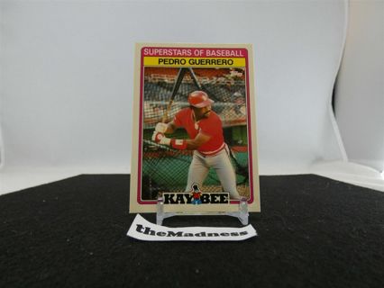 1989 Topps Kaybee Superstars of Baseball Pedro Guerrero Baseball Card 16