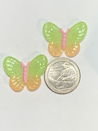 BUTTERFLIES~#26~SET OF 2 BUTTERFLIES~GLOW IN THE DARK~FREE SHIPPING!