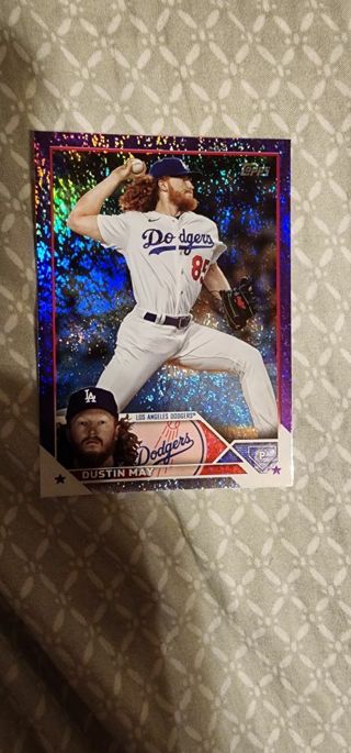 Dustin may 2023 topps purple refractor numbered 167/799