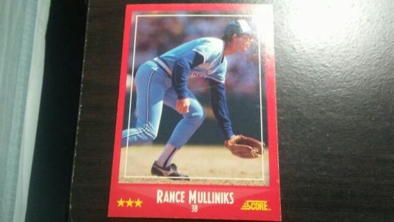1988 SCORE RANCE MULLINIKS TORONTO BLUE JAYS BASEBALL CARD: 235 OF 660