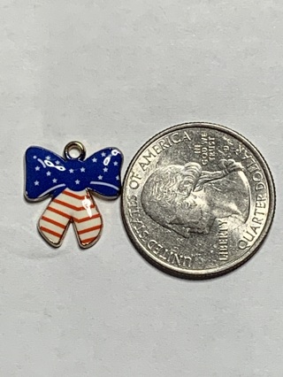 ✨AMERICAN FLAG CHARMS~#2~BOW~4TH OF JULY ENAMEL CHARMS~FREE SHIPPING✨ 